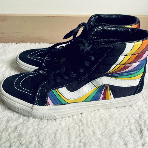 Vans Other - Vans Rainbow Refract Spiral Hightops  sz 8M / 9.5W